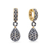 18K Yellow Gold Ladies Earrings With Diamonds