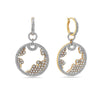 18K Yellow Gold Ladies Earrings With Diamonds