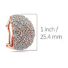 18K Rose Gold Ladies Earrings With White and Yellow Diamonds