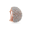 18K Rose Gold Ladies Earrings With White and Yellow Diamonds