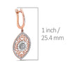 18K Rose Gold Ladies Earrings With 0.49 CT Diamonds