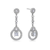 18K White Gold Ladies Earrings With 1.40 CT Diamonds