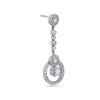 18K White Gold Ladies Earrings With 1.40 CT Diamonds