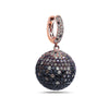 18K Rose Gold Sphere Ladies Earrings With Diamonds