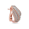 18K Rose Gold Ladies Earrings With 3.05 CT Diamonds