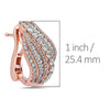 18K Rose Gold Ladies Earrings With 3.05 CT Diamonds