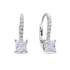 18K White Gold Ladies Earrings With Diamonds