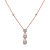 18K Rose Gold Women's Necklace With 1.10 CT Diamonds