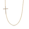 18K Yellow Gold Cross Women's Necklace With 0.24 CT Diamonds