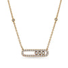 18K Yellow Gold Women's Necklace With 0.70 CT Diamonds