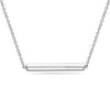 18K White Gold Floating Bar Women's Necklace