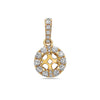 18K Yellow Gold Women's Pendant With 0.33 CT Diamonds