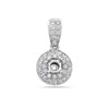 18K White Gold Women's Pendant With 0.72 CT Diamonds