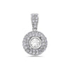 18K White Gold Asterisk Women's Pendant With 0.98 CT Diamonds