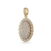 Men's 14K Yellow Gold Circle Pendant with 2.30 CT Diamonds