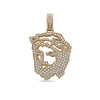 Men's 14K Yellow Gold Jesus Head Pendant with 2.29 CT Diamonds