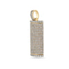 Unisex 14K Yellow Gold Dog Tag Pendant with 6.77 CT Diamonds