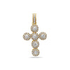 Unisex 14K Yellow Gold Cross Pendant with 1.41 CT Diamonds