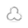 18K White Gold Clover Women's Pendant With 0.15 CT Diamonds