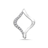 18K White Gold Floating Shape Women's Pendant With 0.09 CT Diamonds