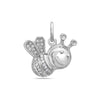 14K White Gold Bee Women's Pendant With 0.15 CT Diamonds