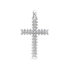 Unisex 14K White Gold Cross Pendant with 2.30 CT Diamonds