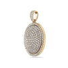 Men's 14K Yellow Gold Circle Pendant with 3.28 CT Diamonds