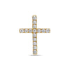 Unisex 18K Yellow Gold Cross Pendant with 0.30 CT Diamonds