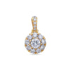 Gold Disk Pendant With Diamonds available in White & Yellow Gold