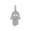 Men's 14K White Gold Hamsa Pendant with 1.25 CT Diamonds