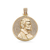 14K Yellow Gold History Characters Pendant With 0.60 CT Diamonds