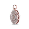 14K Rose Gold Circle Pendant with 3.71 CT Diamonds