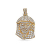 Men's 14K Yellow Gold Jesus Head Pendant with 1.54 CT Diamonds