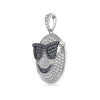 Men's 14K White Gold Sunglasses Emoji Pendant with 2.85 CT Diamonds