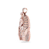 Men's 14K Rose Gold King Tut Pendant with 0.65 CT Diamonds