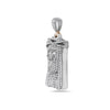 Men's 14K White Gold Jesus Head Pendant with 3.60 CT Diamonds