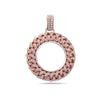 14K Rose Gold Donut Women's Pendant With 1.45 CT Diamonds