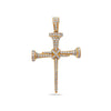 Gold Nails Cross Women's Pendant With 2.65 CT Diamonds available in rose and Yellow Gold