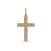 Unisex 14K Yellow Gold Cross Pendant with 0.62 CT Diamonds