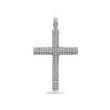 Unisex 14K White Gold Cross Women's Pendant With 4.09 CT Diamonds