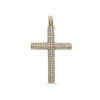 14K Yellow Gold Cross Pendant with 4.20 CT Diamonds