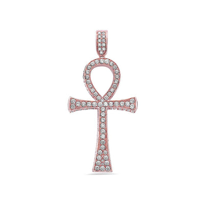 Unisex 14K Rose Gold Pendant with 5.47 CT Diamonds