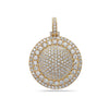 14K Yellow Gold Circle Pendant with 6.48 CT Diamonds