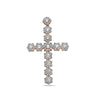 Unisex 14K Rose Gold Cross Pendant With 5.15 CT Diamonds