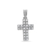 14K White Gold Cross Pendant with 2.65 CT Diamonds