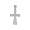 Unisex 14K White Gold Cross Pendant with 14.38 CT Diamonds