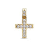 Unisex 14K Yellow Gold Cross Pendant with 1.40 CT Diamonds