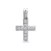 Unisex  14K White Gold Cross Pendant with 1.40 CT Diamonds