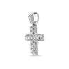 Unisex  14K White Gold Cross Pendant with 1.40 CT Diamonds