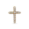 Unisex 14K Yellow Gold Cross Pendant with 1.20 CT Diamonds